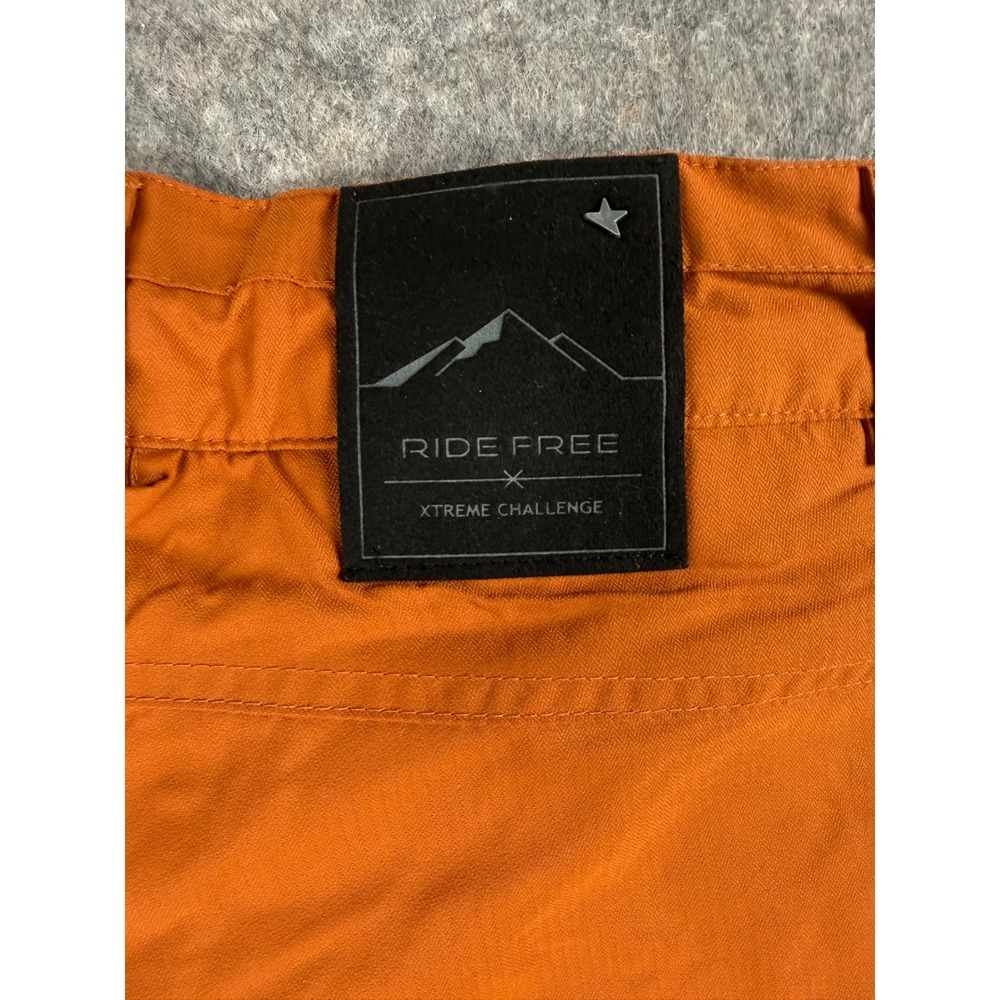 Rodeo White Series Plus Snow Pants Mens Small Orange Brown Waterproof Cargo Ski - Picture 4 of 6